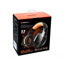 Наушники гарнитура накладные REAL-EL GDX-7700 Black/Orange