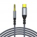 Адаптер ColorWay USB Type-C - 3.5 мм (M/M), 1.2 м, Gray (CW-CBPDJ071-G)