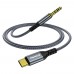 Адаптер ColorWay USB Type-C - 3.5 мм (M/M), 1.2 м, Gray (CW-CBPDJ071-G)