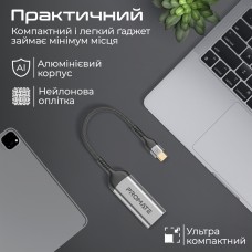 Адаптер Promate MediaLink-8K USB Type-C - HDMI (M/F) Grey (medialink-8k.grey)