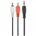 Аудіо-кабель Cablexpert 3.5 мм - 2хRCA (M/M), 2.5 м, Black (CCA-458-2.5M)
