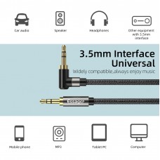 Аудіо-кабель Essager 3.5 мм - 3.5 мм (M/M), 1.5 м, Black (EYP35-WTA01)