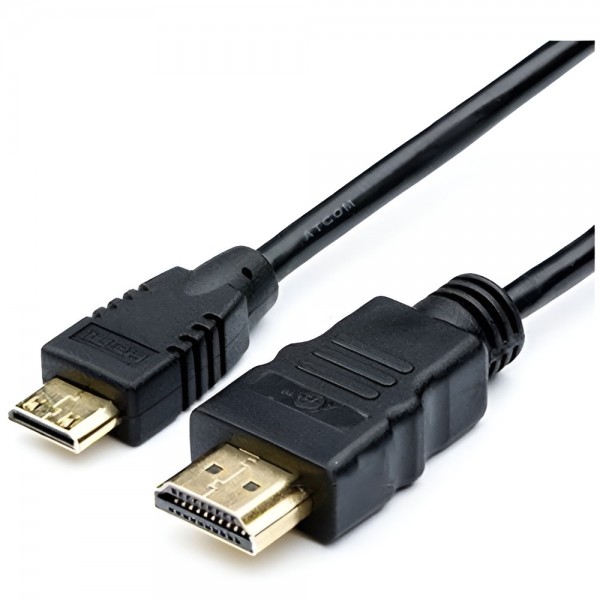 Кабель Atcom HDMI - mini-HDMI V 1.4 (M/M), 2 м, Black (11502) пакет