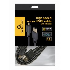 Кабель Cablexpert HDMI - micro-HDMI V 2.0 (M/M), 1.8 м, чорний (CC-HDMID-6) пакет