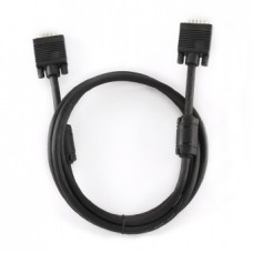 Кабель Cablexpert VGA - VGA (M/M), HD15, з 2-ма фер. кільцями, чорний, 5 м (CC-PPVGA-5M-B) пакет
