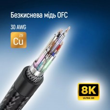 Кабель ColorWay DisplayPort-DisplayPort V1.4 8K 1.5м, Black (CW-CBDP093-BK)