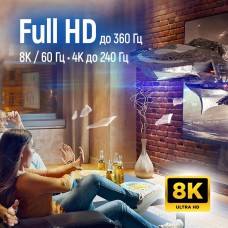 Кабель ColorWay HDMI-HDMI V2.1 8K 2м, Black (CW-CBHD088-BK)
