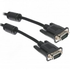 Кабель Maxxter VGA - VGA (M/M), HD15, 3+4C, з 2-ма феритами, 3 м, чорний (V-VGA-10) пакет