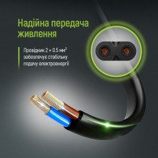 Кабель живлення ColorWay CEE7/16-C7, 3 м, Black (CW-CBP086-BK) Кабель живлення ColorWay CEE7/16-C7, 3 м, Black (CW-CBP086-BK)