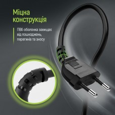 Кабель живлення ColorWay CEE7/16-C7, 3 м, Black (CW-CBP086-BK) Кабель живлення ColorWay CEE7/16-C7, 3 м, Black (CW-CBP086-BK)