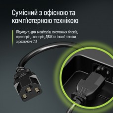 Кабель живлення ColorWay CEE7/7-C13, 1.8 м, Black (CW-CBP082-BK) Кабель живлення ColorWay CEE7/7-C13, 1.8 м, Black (CW-CBP082-BK)