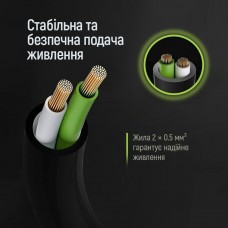 Кабель живлення ColorWay CEE7/7-C5, 1 м, Black (CW-CBP084-BK) Кабель живлення ColorWay CEE7/7-C5, 1 м, Black (CW-CBP084-BK)