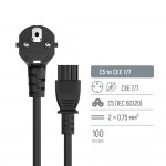 Кабель живлення ColorWay CEE7/7-C5, 1 м, Black (CW-CBP084-BK)