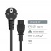 Кабель живлення ColorWay CEE7/7-C5, 1 м, Black (CW-CBP084-BK)