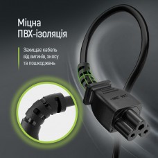 Кабель живлення ColorWay CEE7/7-C5, 1.8 м, Black (CW-CBP083-BK) Кабель живлення ColorWay CEE7/7-C5, 1.8 м, Black (CW-CBP083-BK)