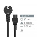 Кабель живлення ColorWay CEE7/7-C5, 1.8 м, Black (CW-CBP083-BK)
