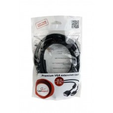 Кабель подовжувач Cablexpert (CC-PPVGAX-10B) VGA-VGA HD15M/HD15F (CC-PPVGAX-10-B)
