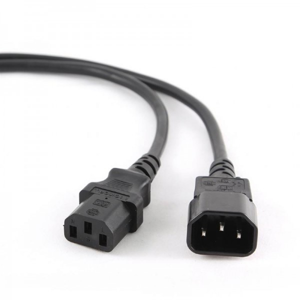 Кабель силовий Cablexpert PC-189 (С13-С14), 3*0.5 мм кв., чорний, 1.8 м (PC-189)