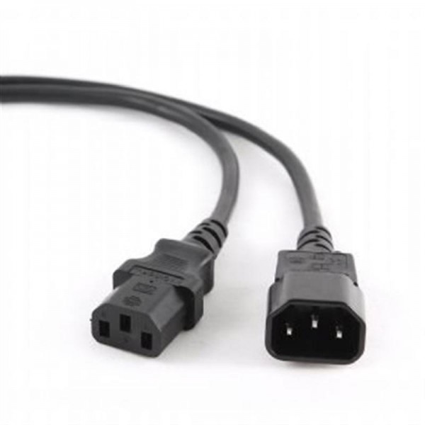 Кабель силовий Cablexpert PC-189-VDE (С13-С14), VDE, чорний, 1.8м (PC-189-VDE)