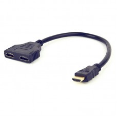 Кабель-розгалужувач Cablexpert HDMI - 2хHDMI (M/F), 0.3 м, Black (DSP-2PH4-04)