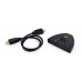 Перемикач HDMI-інтерфейсу Cablexpert HDMI - 3хHDMI V 1.4 (M/F), 0.5 м, чорний (DSW-HDMI-35) блістер