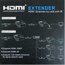 Подовжувач Atcom HDMI - RJ-45 (F/F), до 120 м, Black (14157)