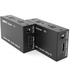 Подовжувач Atcom HDMI - RJ-45 (F/F), до 120 м, Black (14157)