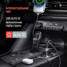 Автомобільний зарядний пристрій ColorWay 2USB (Type-C PD45W + USB QC3.0 18W) 63W Black (CW-CHA067PD-BK)