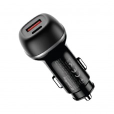 Автомобільний зарядний пристрій ColorWay 2USB (Type-C PD65W + USB QC3.0 18W) 83W Black (CW-CHA068PD-BK)