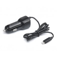 Автомобільний зарядний пристрій REAL-EL CA-17 (2USB, 2.1A) Black + кабель Lightning (EL123160010)