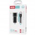 Автомобільний зарядний пристрій XO TZ09 (2USB, 2.4A) Black (6920680873500) + кабель USB Type-C