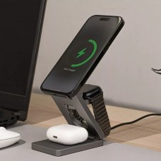 Бездротовий зарядний пристрій Proove Titan Volt 3in1 Gray (WSTV15000003)