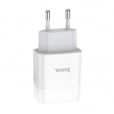 Зарядний пристрій Hoco C72A Glorious (1USB, 2.1А) White (6931474712998) + кабель Lightning