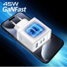 Зарядний пристрій Promate PowerPort 45W White (powerport-45.white)