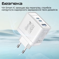 Зарядний пристрій Promate PowerPort 45W White (powerport-45.white)