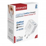 Зарядний пристрій Promate PowerPort 45W White (powerport-45.white) Зарядний пристрій Promate PowerPort 45W White (powerport-45.white)