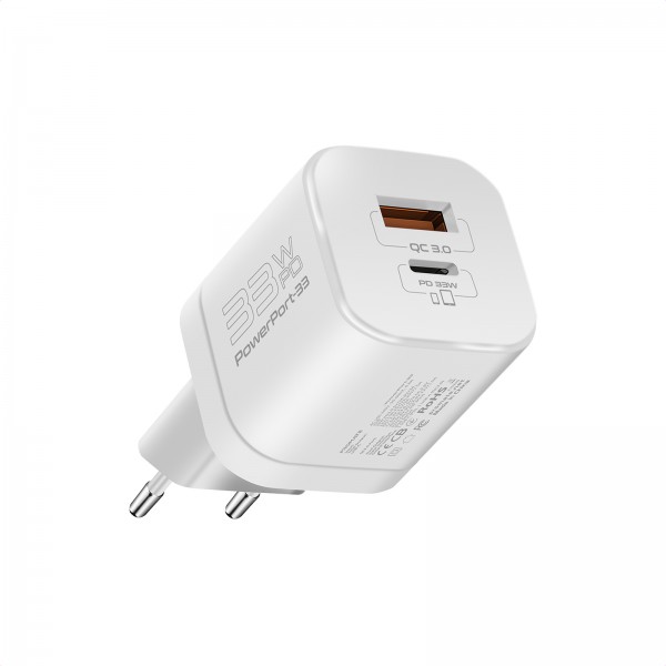 Зарядний пристрій Promate PowerPort-33 White (powerport-33.white)