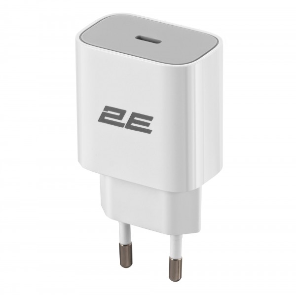 Мережевий зарядний пристрій 2E (1USB 3A) 30W White (2E-WC1USBC30W-W)
