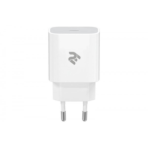 Мережевий зарядний пристрій 2E (1USB 3A) White (2E-WC1USBC20W-W)