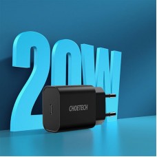 Мережевий зарядний пристрій Choetech (1USBх3A) Type-C PD20W Charger Black (Q5004-EU)