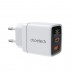 Мережевий зарядний пристрій Choetech (USB-C+USB-A) White (PD6052-EU-WH)