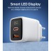 Мережевий зарядний пристрій Choetech (USB-C+USB-A) White (PD6052-EU-WH)