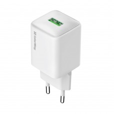 Мережевий зарядний пристрій ColorWay 1USB Quick Charge 3.0 (18W) V2 White (CW-CHS063Q-WT)