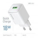 Мережевий зарядний пристрій ColorWay 1USB Quick Charge 3.0 (18W) V2 White (CW-CHS063Q-WT) Мережевий зарядний пристрій ColorWay 1USB Quick Charge 3.0 (18W) V2 White (CW-CHS063Q-WT)