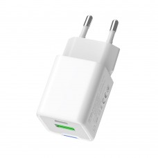 Мережевий зарядний пристрій ColorWay GaN Mini 20W PD Port PPS USB (Type-C PD + USB QC4.0) White (CW-CHS062PD-WT)