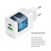 Мережевий зарядний пристрій ColorWay GaN Mini 20W PD Port PPS USB (Type-C PD + USB QC4.0) White (CW-CHS062PD-WT)