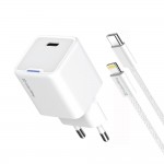 Мережевий зарядний пристрій ColorWay GaN Mini 20W PD Port PPS USB-C White (CW-CHS059PD-WT) + кабель Lightning (CW-CHS059PDL-WT) Мережевий зарядний пристрій ColorWay GaN Mini 20W PD Port PPS USB-C White (CW-CHS059PD-WT) + кабель Lightning (CW-CHS059PDL-WT)