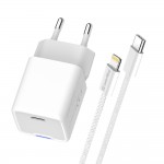 Мережевий зарядний пристрій ColorWay GaN Mini 20W PD Port PPS USB-C White (CW-CHS059PD-WT) + кабель Lightning (CW-CHS059PDL-WT) Мережевий зарядний пристрій ColorWay GaN Mini 20W PD Port PPS USB-C White (CW-CHS059PD-WT) + кабель Lightning (CW-CHS059PDL-WT)