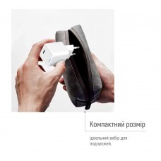 Мережевий зарядний пристрій ColorWay GaN Mini 20W PD Port PPS USB-C White (CW-CHS059PD-WT) + кабель Lightning (CW-CHS059PDL-WT)