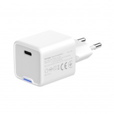 Мережевий зарядний пристрій ColorWay GaN Mini 25W PD Port PPS USB-C White (CW-CHS052PD-WT)